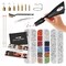 Rhinestone Bedazzling Kit with Self-Adhesive Crystal Ribbon Rolls + Hotfix Rhinestone Applicator Set – DIY Bling Craft Kit with 12 Rolls Rhinestone Tape, 4400 Crystals, 7 Tips Tool Set, Tweezers & Accessories for Clothing, Phone Cases, Shoes, Jewelry